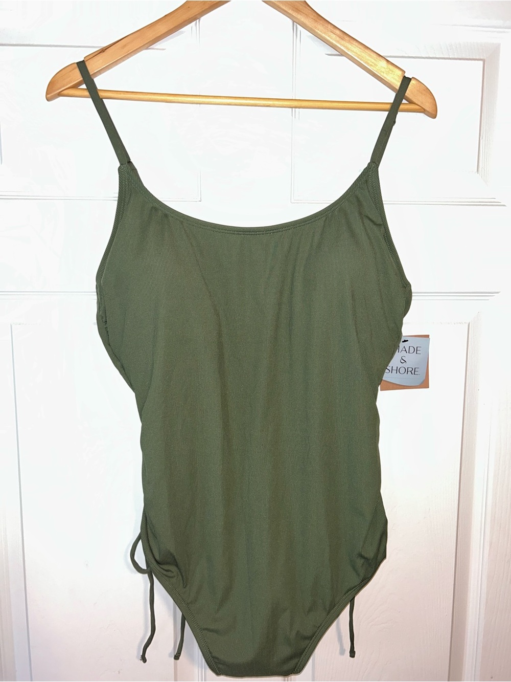 Shade & Shore Olive Green One-Piece Swimsuit